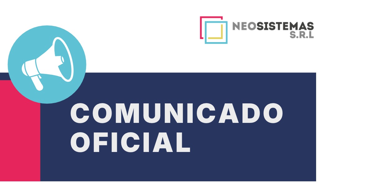 Aclaración ante información falsa difundida en redes sociales 1 Aviso Neosistemas